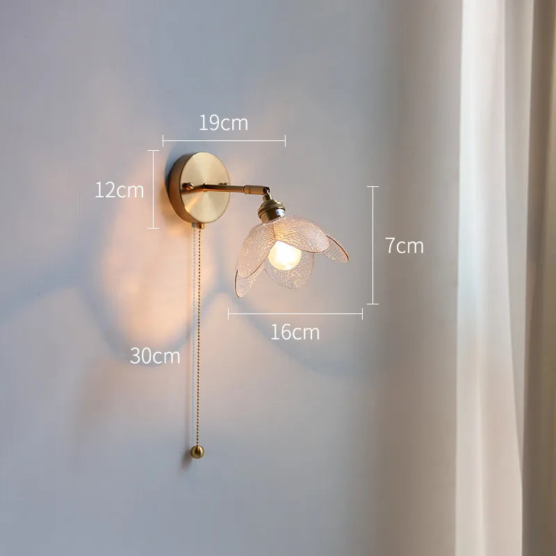 DecorBites™ Gray Glass LED Bathroom Mirror Sconce Wall Lamp Lighting