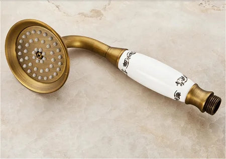DecorBites™ Brass Shower Faucet Set with 8" Rain Shower Head, Hand Shower, Hose, Valve, Bracket