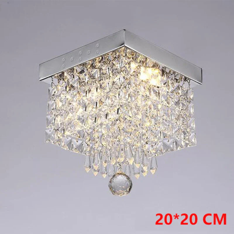 DecorBites™ Crystal Chandelier Ceiling Lamp - Entrance Kitchen Chandeliers Fixtures Home Decor
