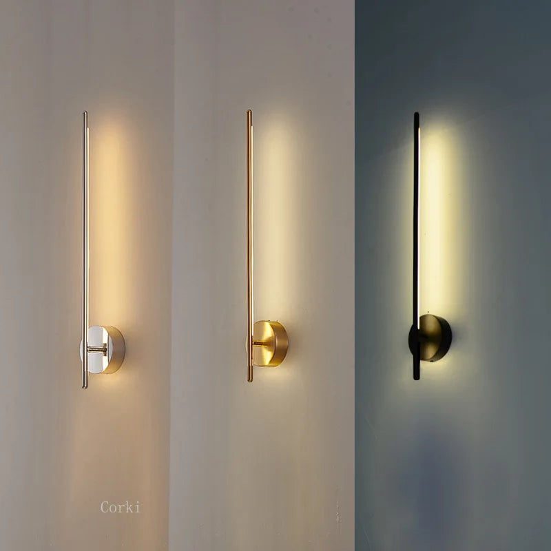 DecorBites™ Gold Geometric Wall Lamp for Living Room, Bedroom, and Hotel Aisle