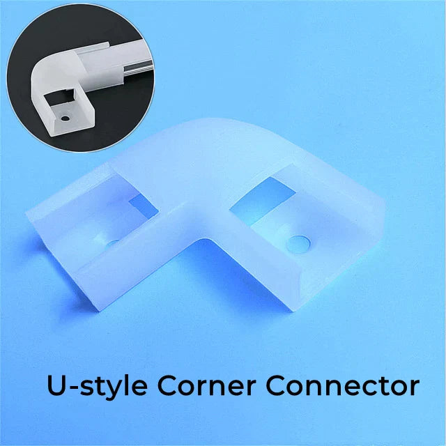 DecorBites™ 0.5m U/YW Aluminum Profile Recessed Channel with Milky Cover for LED Strip Lights