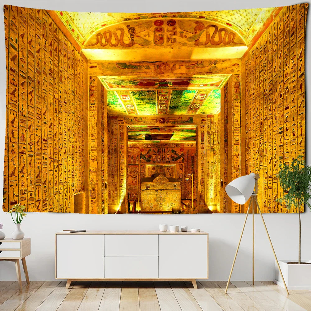 DecorBites™ Egyptian Pharaoh Tapestry Wall Hanging - Boho Hippie Home Decor