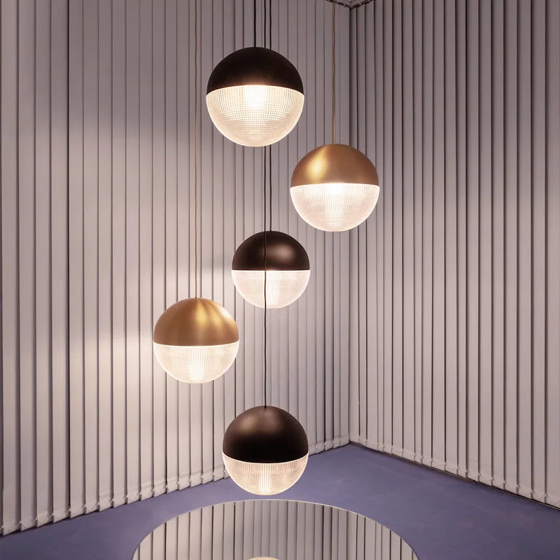DecorBites™ Glass Ball LED Pendant Light - Gold Minimalist Nordic Hanging Lamp