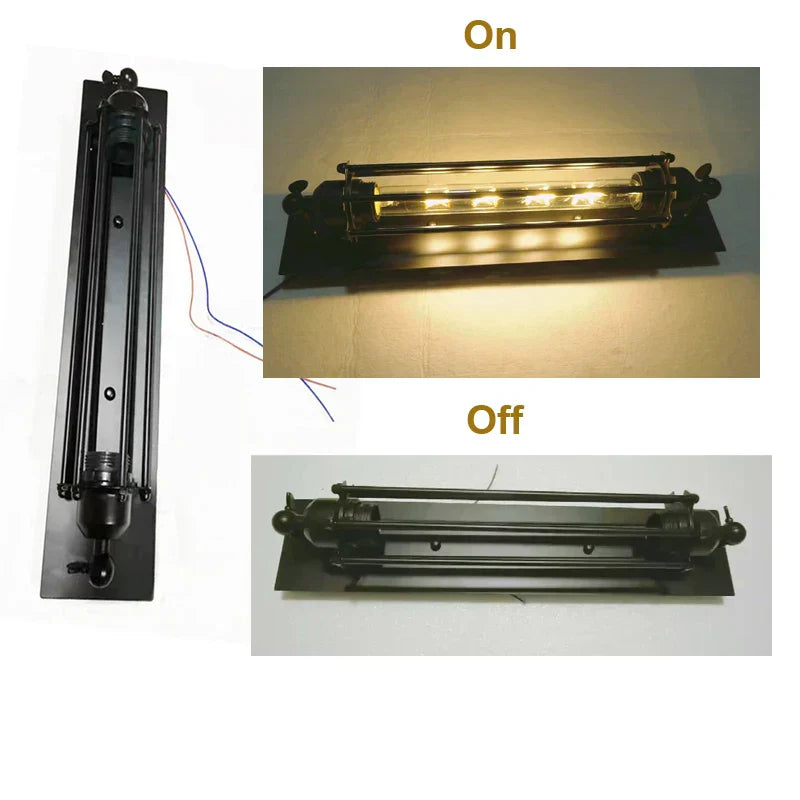 DecorBites™ Industrial Wall Lamp Black Silver Copper 8W LED Sconce Light for Bedroom Café