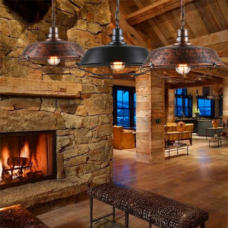 DecorBites™ Black Industrial Pendant Light for Kitchen Island Bar Farmhouse Decor