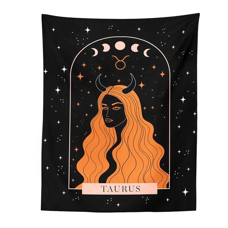DecorBites™ Celestial Constellation Tapestry Moon Phase Wall Hanging for Unique Home Décor