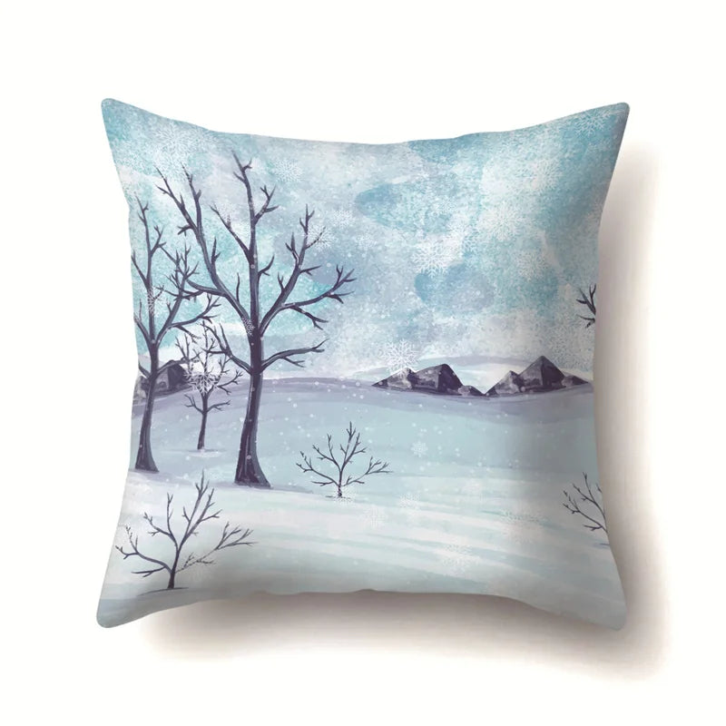 DecorBites™ Christmas Deer Snow Pillow Case