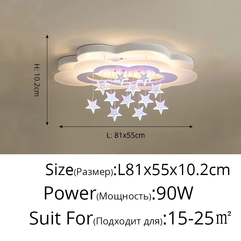 DecorBites™ Cartoon Bat LED Ceiling Light for Child Bedroom and Study Room