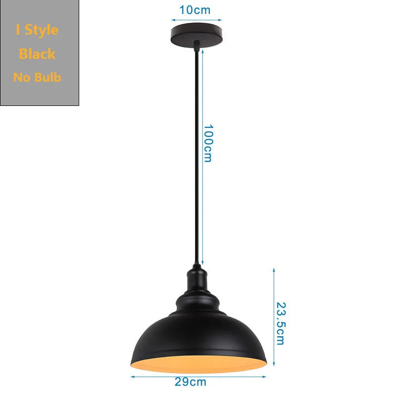 DecorBites™ Black Industrial Pendant Light for Kitchen Island Bar Farmhouse Decor