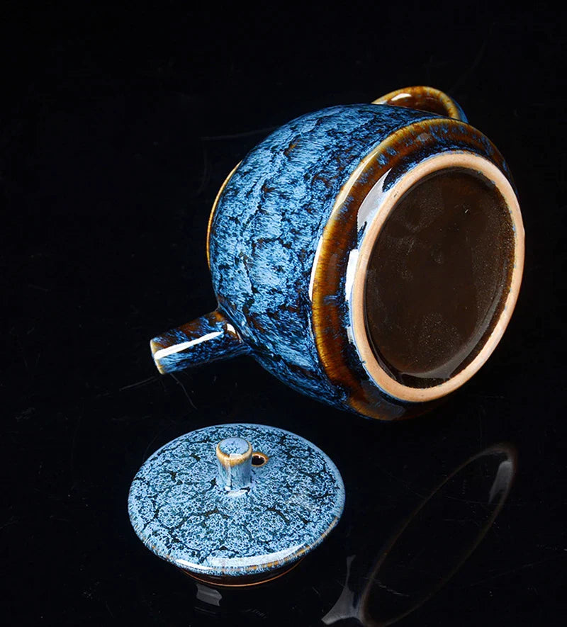 DecorBites™ Ceramic Kung Fu Tea Pot - Traditional Chinese Teaware, 300ML Great for Tea Brewing