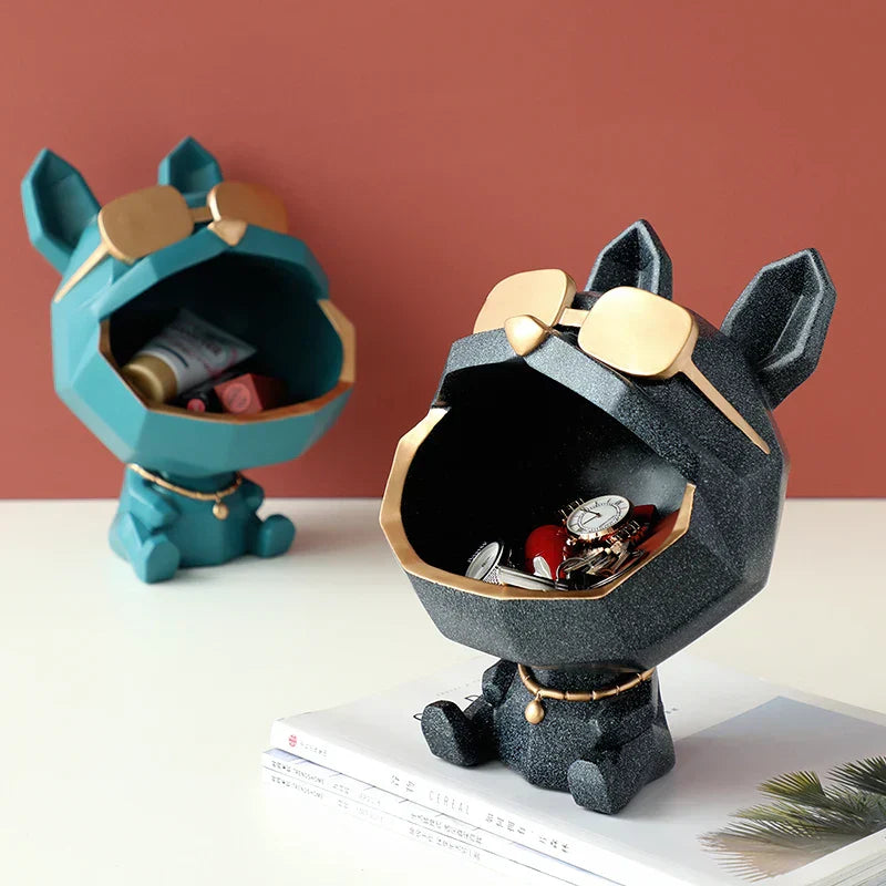 DecorBites™ Big Mouth Dog Resin Sculpture Figurine Home Decor Ornamental Storage Box