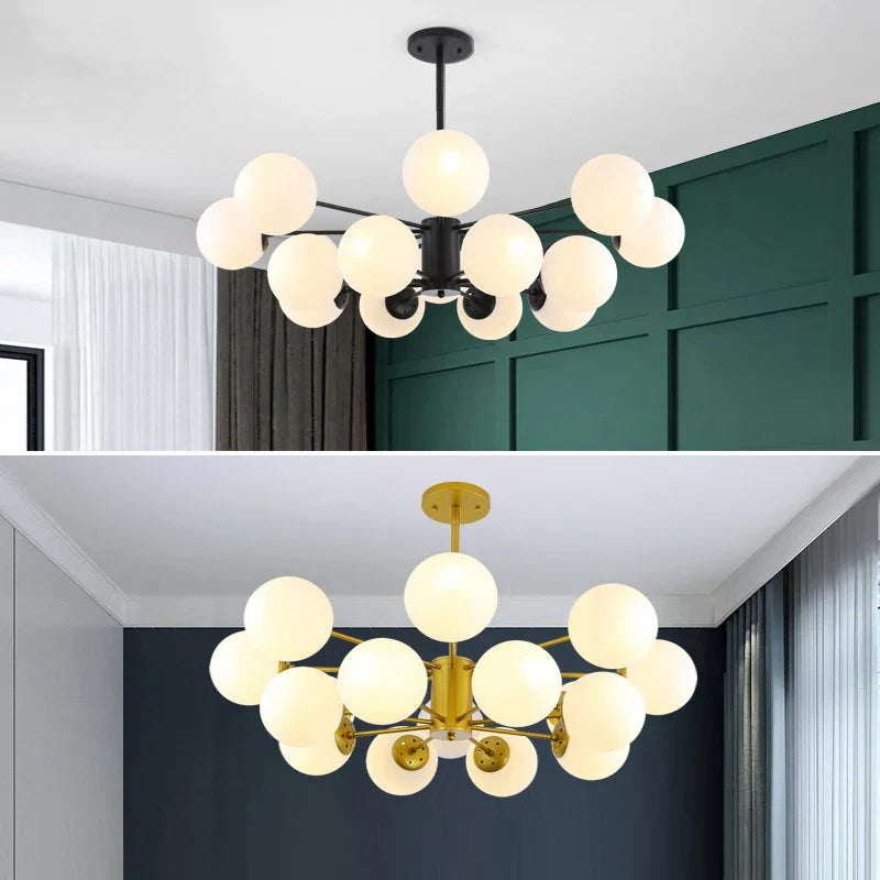 DecorBites™ Black/Gold Glass Pendant Light for Living Room Bedroom Restaurant