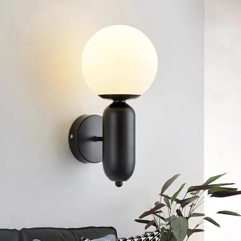 DecorBites™ Gold Mirror Ball Wall Lamp - Modern Minimalist LED Sconce