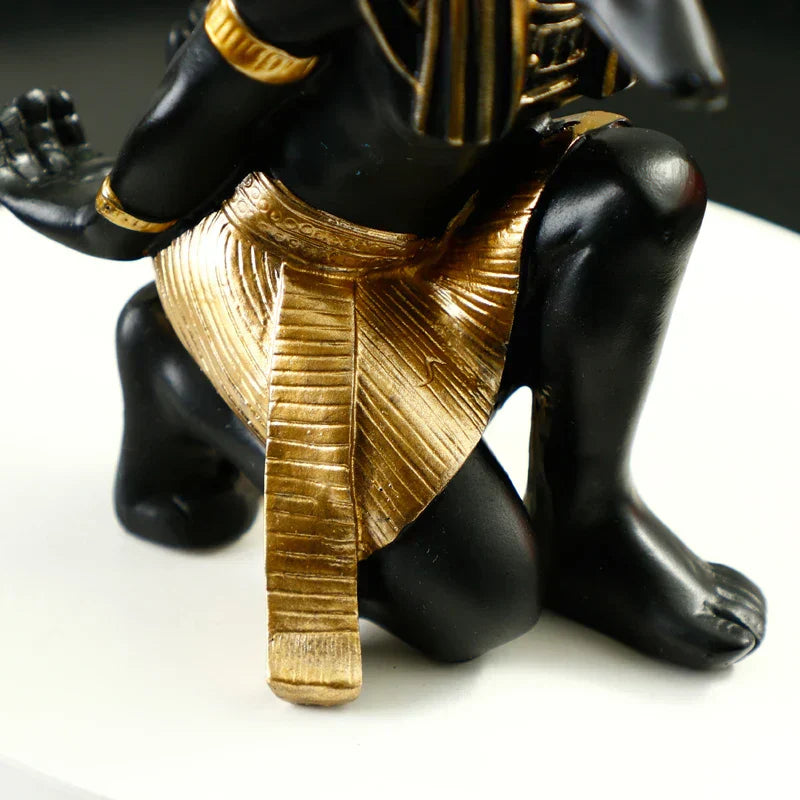 DecorBites™ Egyptian Cat & Dog God Wine Rack: Modern Home Decoration Figurines & Holder
