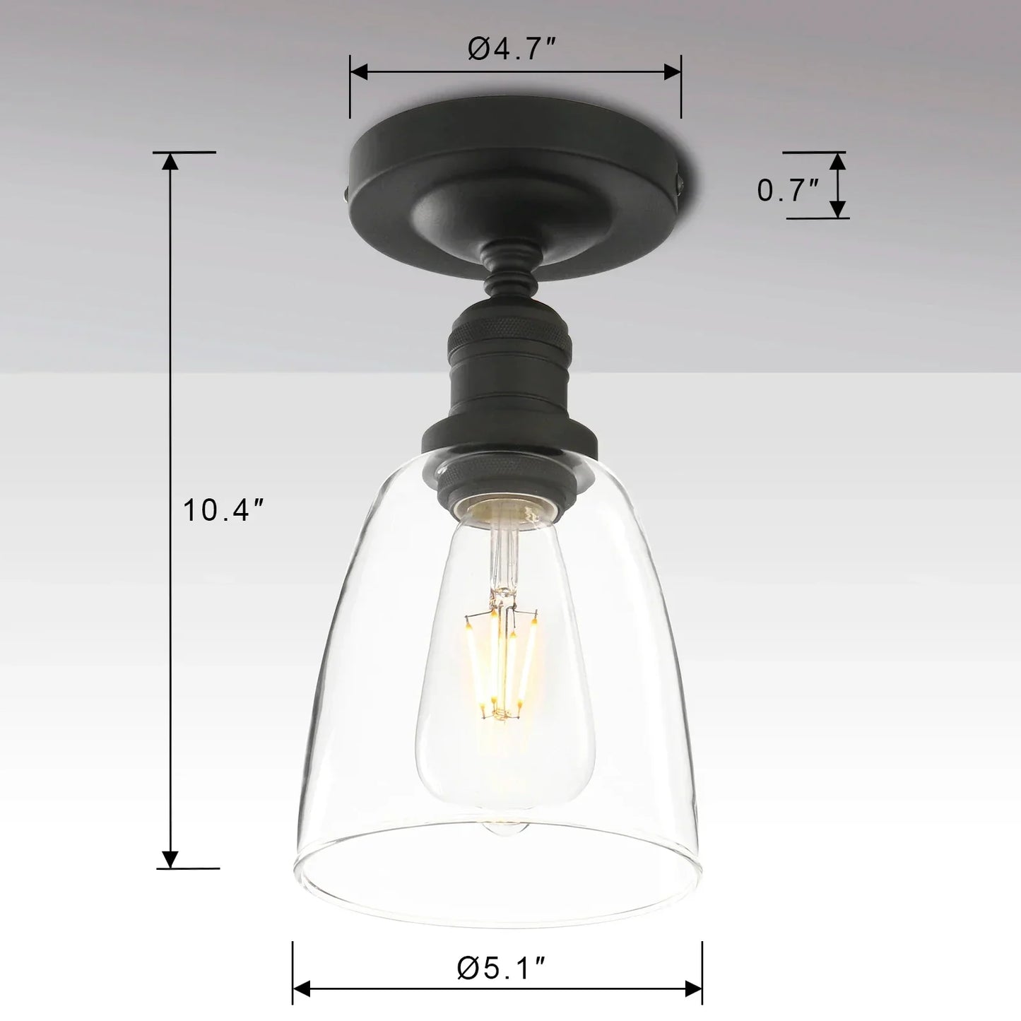 DecorBites™ Loft Bar Pendant Light Fixture for Kitchen Living Dining Bedroom Bathroom