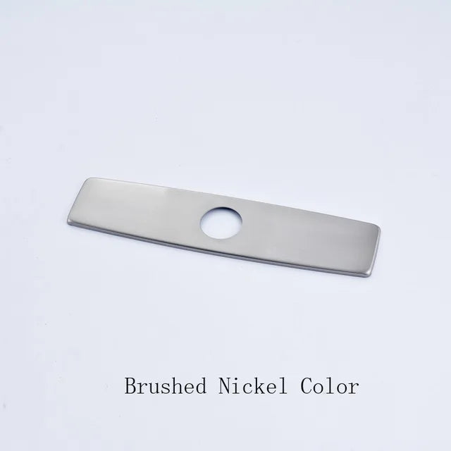 DecorBites™ 10" Bathroom Kitchen Sink Faucet Hole Cover Deck Plate Escutcheon Black/Brush Nickel/Chrome