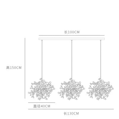 DecorBites™ G9 Leaf Pendant Light Industrial Suspension Lamp - Metal Hanging Lights