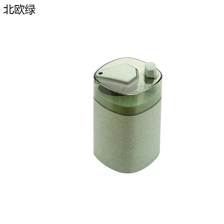 DecorBites™ Automatic Toothpick Dispenser Holder | Wheat Straw Container Push Pop-up