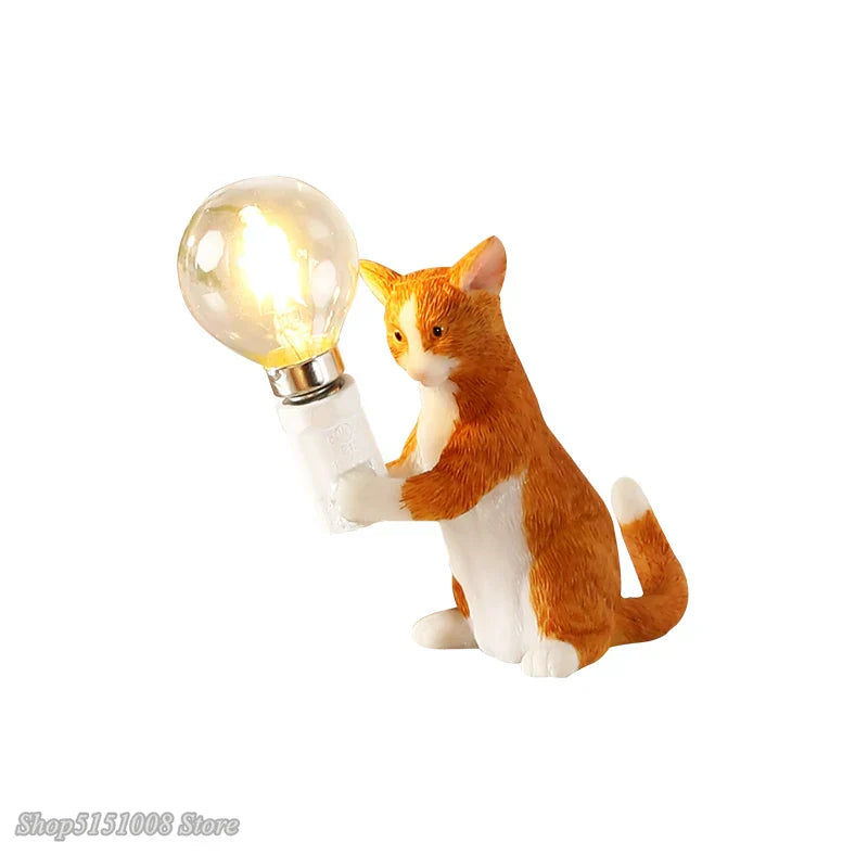 DecorBites™ Cat Resin Table Lamp for Children's Bedroom and Home Decor