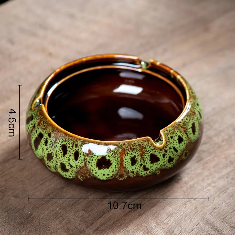DecorBites™ Glazed Porcelain Ashtray: Stylish Desk Decoration & Gift for Boyfriend