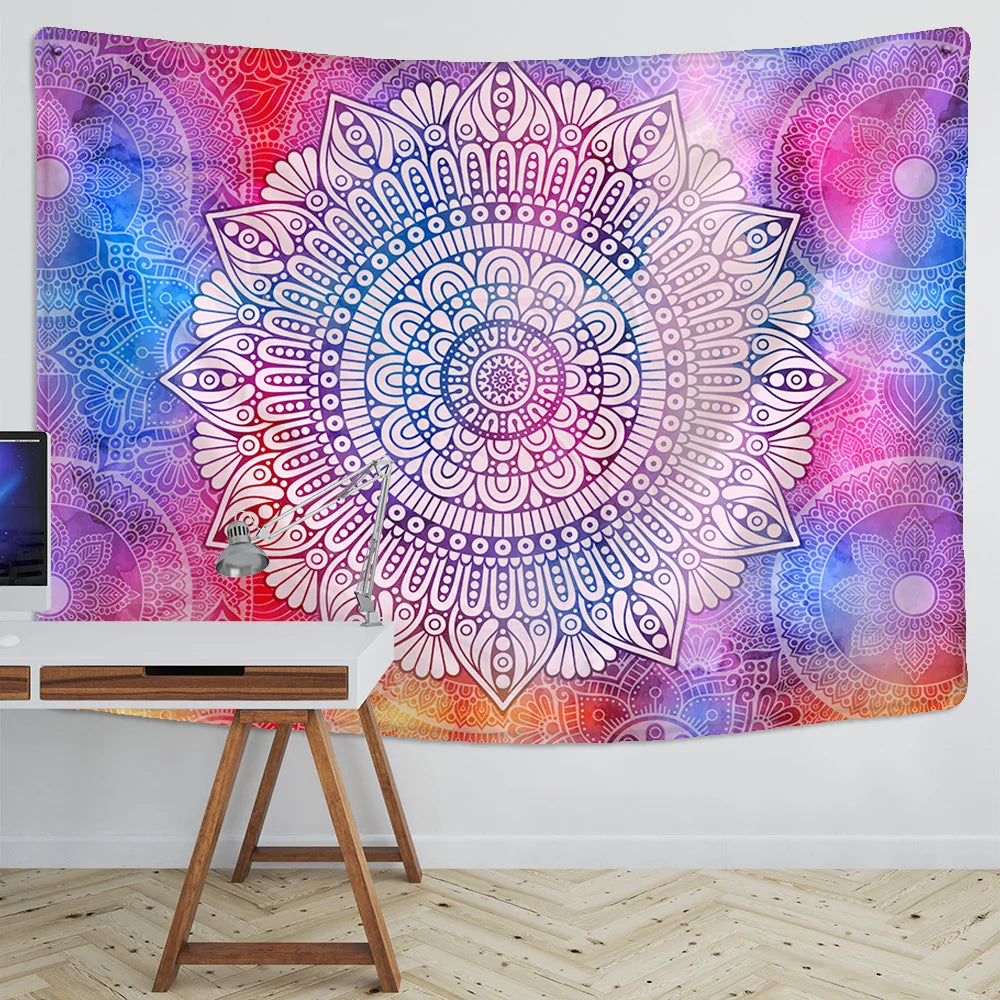 DecorBites™ Indian Mandala Tapestry Boho Wall Hanging Sleeping Pad Beach Throw Rug