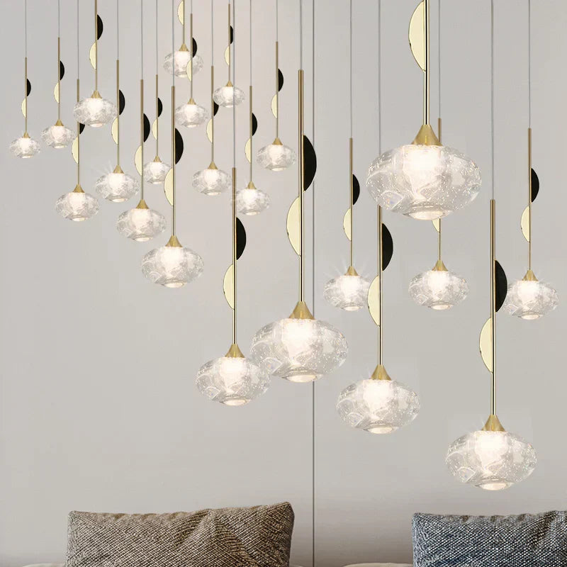 DecorBites™ Bubble Crystal Pendant Light: Modern Kitchen Dining Room Hanging Lamp for Home Decor