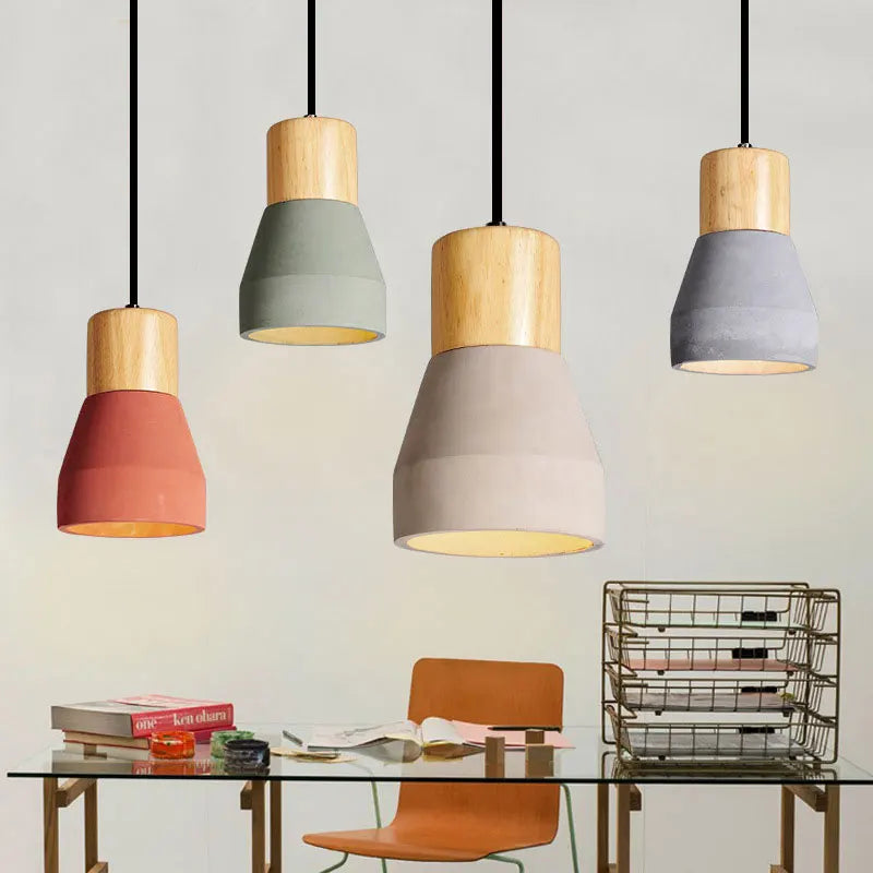 DecorBites™ Concrete Pendant Light - Nordic Style LED E27 Hanging Fixture