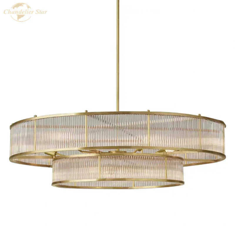 DecorBites™ Glass Chandeliers: Elegant LED Pendant Hanging Lights for Home, Hotel, and Restaurant