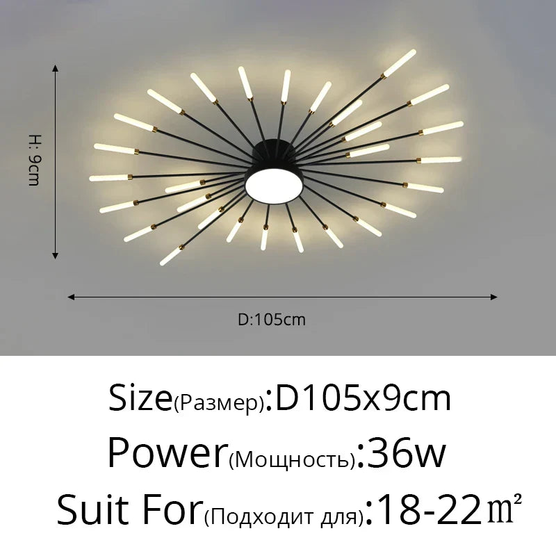 DecorBites™ LED Acrylic Ceiling Light Fixture for Bedroom Hall Living Room Kids, Modern Luster