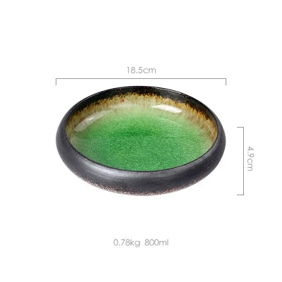 DecorBites™ Elegant Ceramic Sushi Plate - Handcrafted Japanese Style