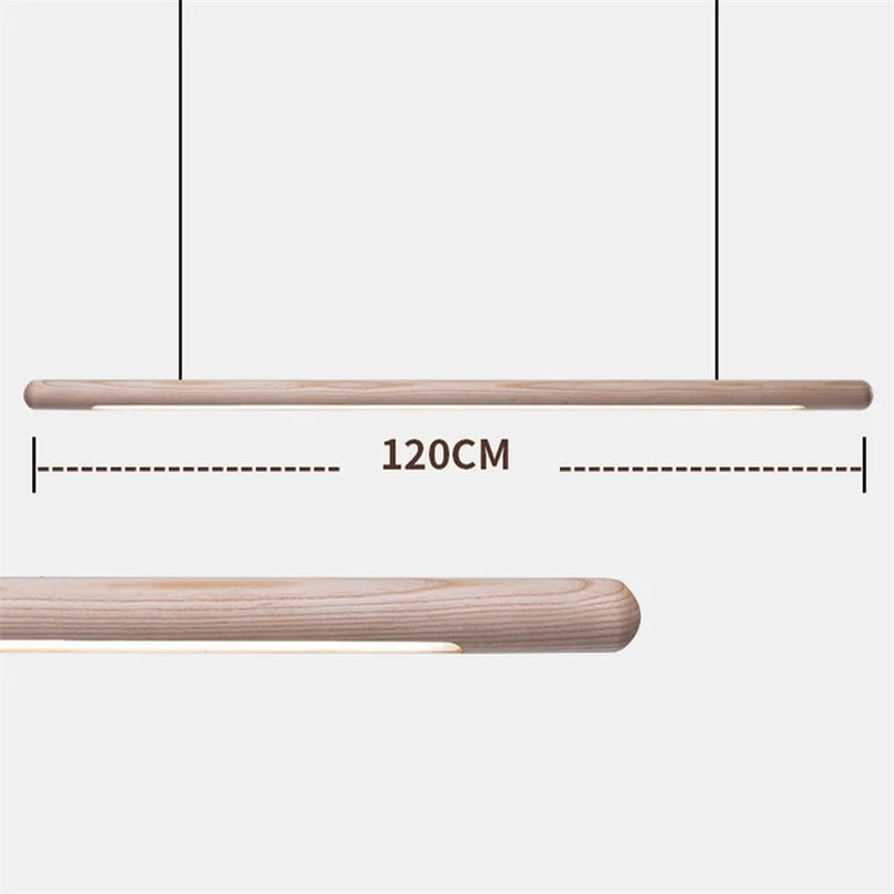 DecorBites™ Black Walnut Wood Pendant Lights: Minimalist LED Dining Room Hanglamp