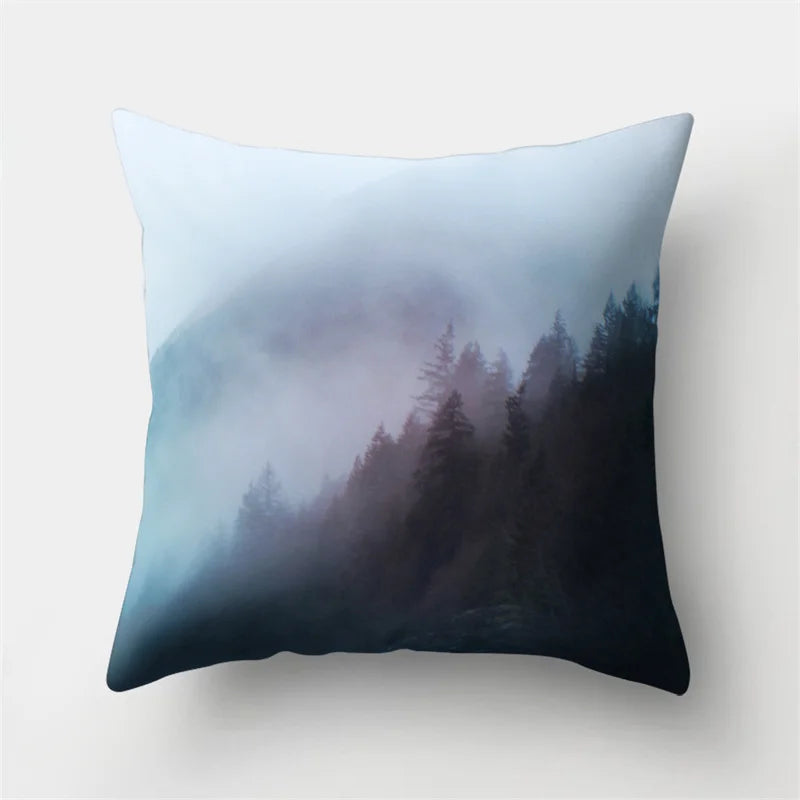 DecorBites™ Green Tropical Leaves Forest Pillowcase - Natural Mountain Ocean Wave Decor