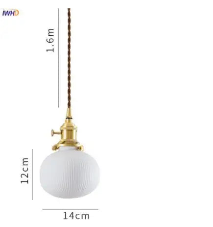 DecorBites™ Ceramic LED Pendant Light: Japanese Style, Nordic Design, Modern Living Room Hanging Lamp