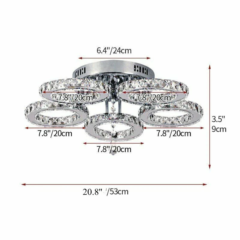 DecorBites™ Crystal Nordic LED Ceiling Chandelier for Modern Indoor Lighting
