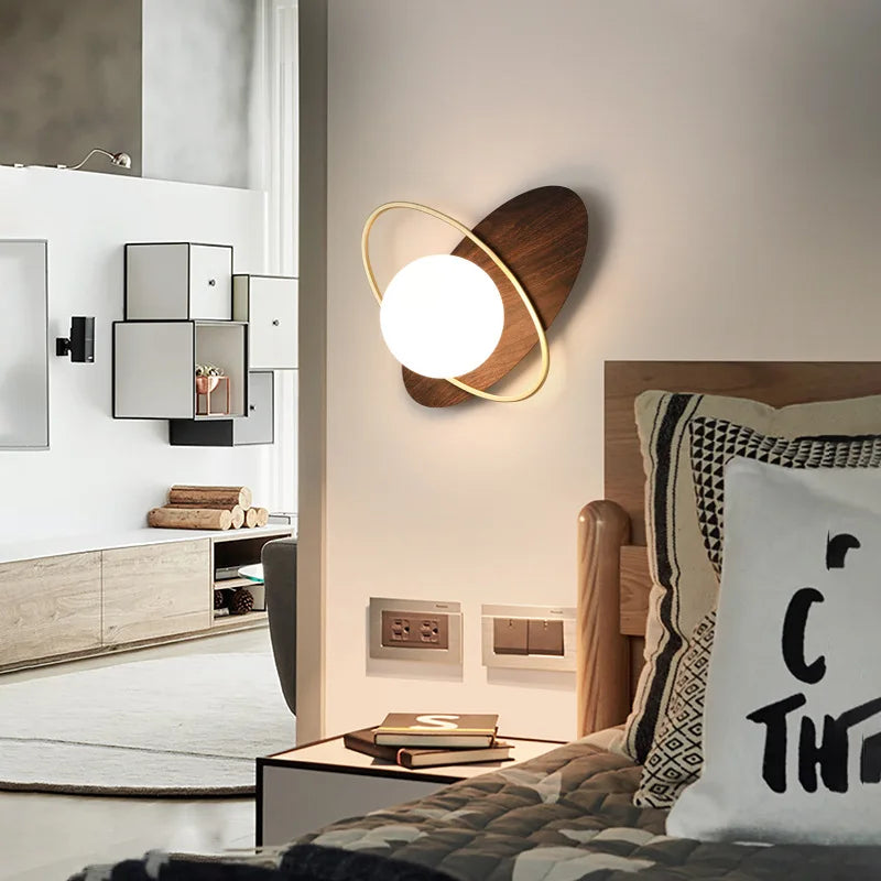 DecorBites™ Glass Ball LED Wall Lamp for Modern Nordic Lighting in Living Bedroom