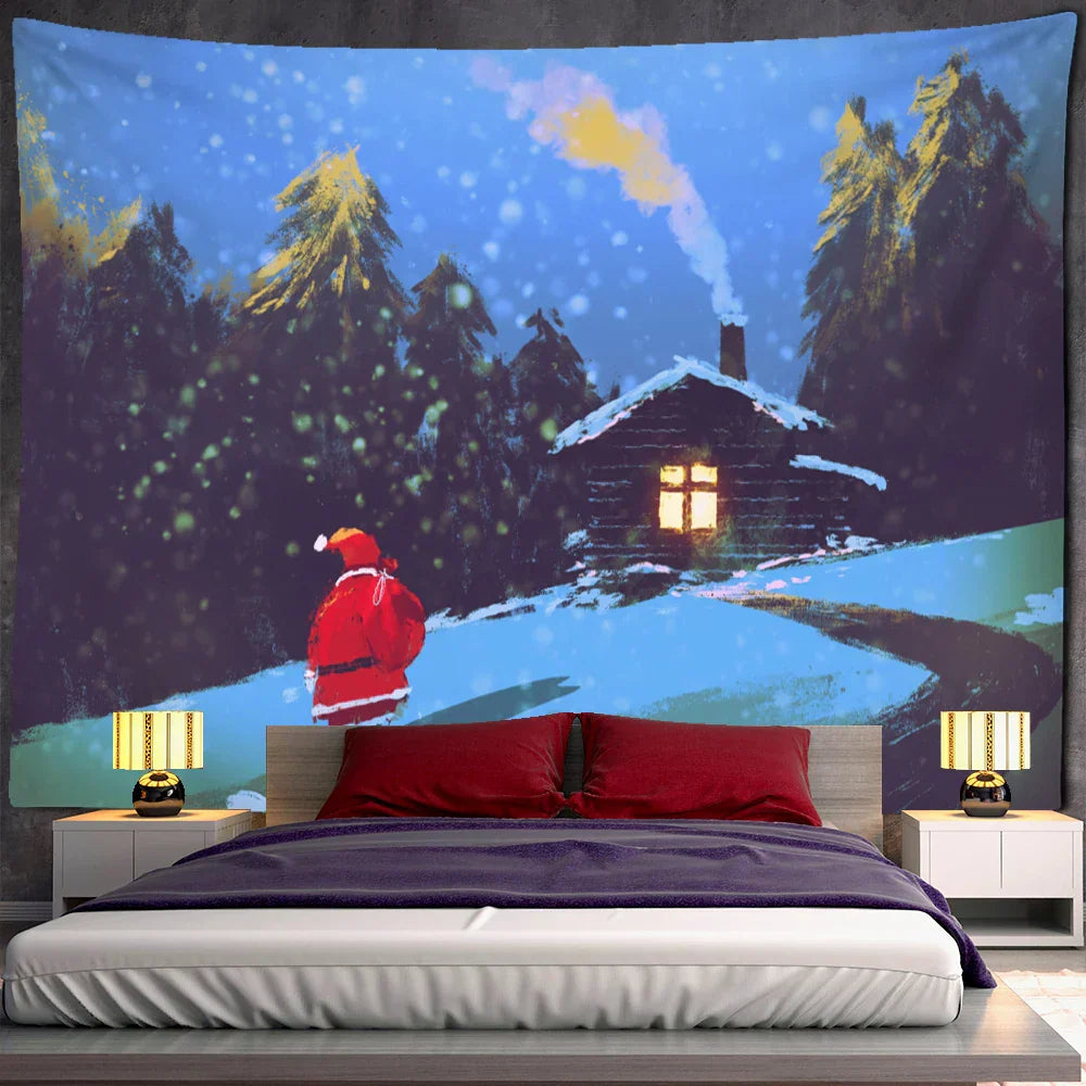 DecorBites™ Camel Starlight Oil Painting Tapestry Wall Hanging - Christmas Boho Psychedelic Home Decor