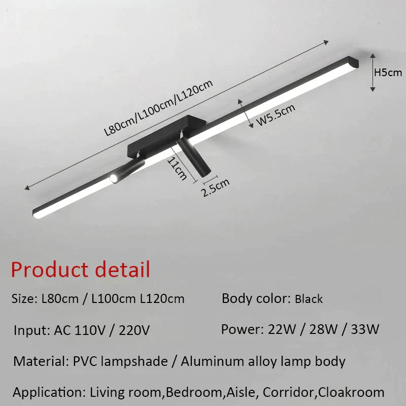 DecorBites™ Black Star Ceiling Light for Living Dining Kitchen Bedroom Aisle - 80-120cm
