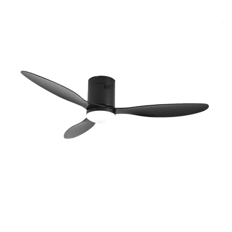 DecorBites™ 52" Black DC Ceiling Fan, Remote Control, No Light