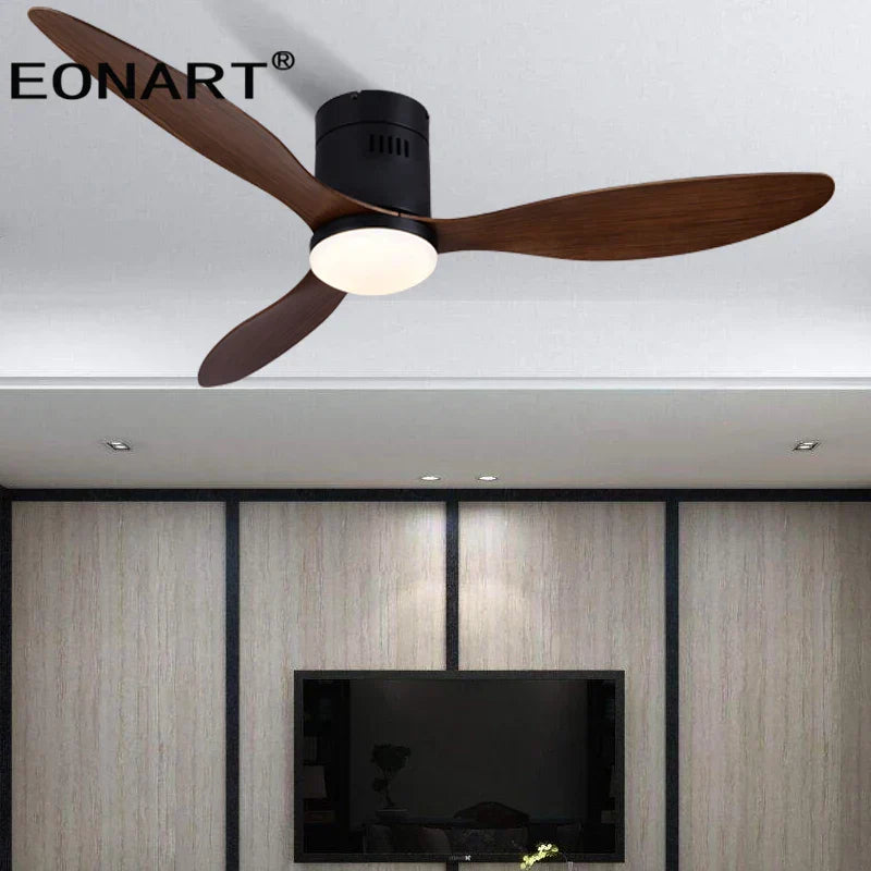 DecorBites™ 52" Black DC Ceiling Fan, Remote Control, No Light