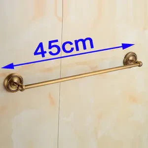 DecorBites™ Brass Single Towel Bar in Antique Finish for Stylish Bathroom Décor