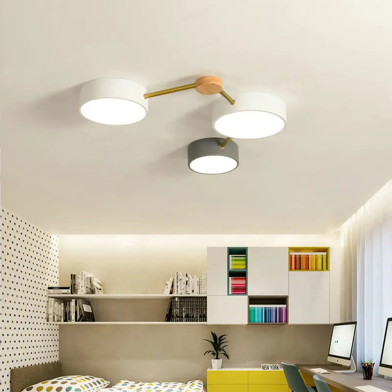 DecorBites™ LED Wood Ceiling Chandelier for Living Room, Bedroom, Kids Room Decor