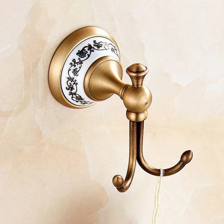 DecorBites™ Bath Hardware Set: Toilet Paper Holder, Towel Rack, Tissue Holder, Cup Holder, Robe Hook