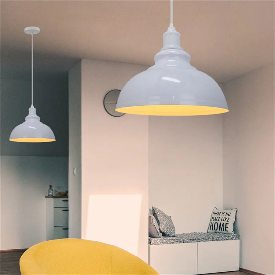 DecorBites™ Industrial Loft Iron Pendant Lights for Dining Room, Cafe, Kitchen - Set of 2