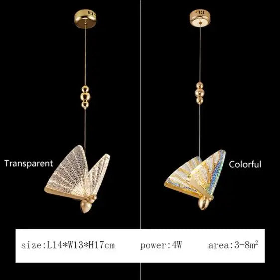 DecorBites™ Butterfly Pendant Lamps: Modern Luxury Staircase Bedroom Decor Fixtures