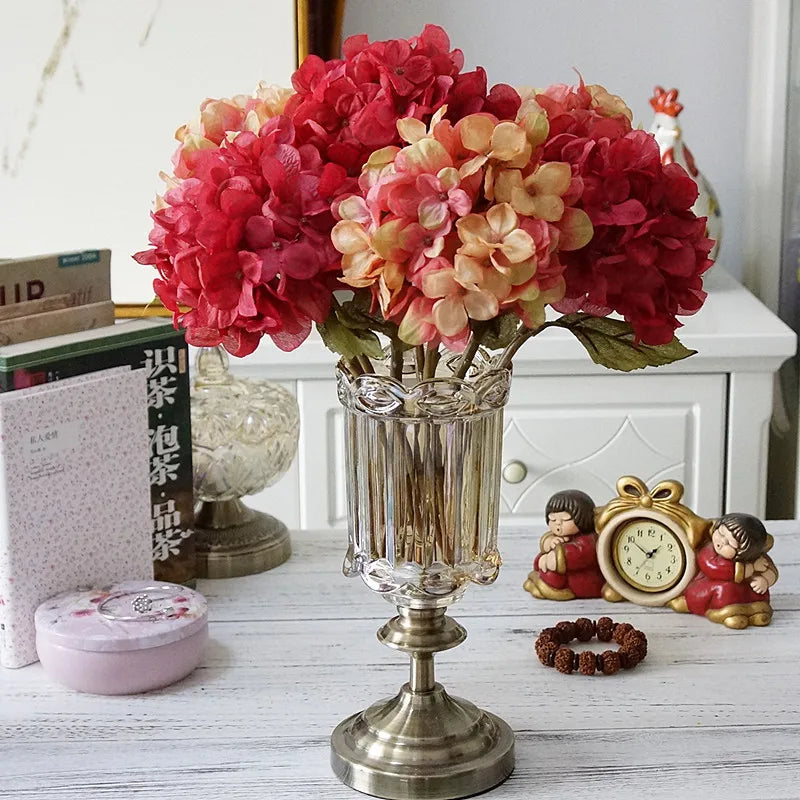 DecorBites™ Hydrangea Branch Silk Flower High Quality Fake Party Room Decor