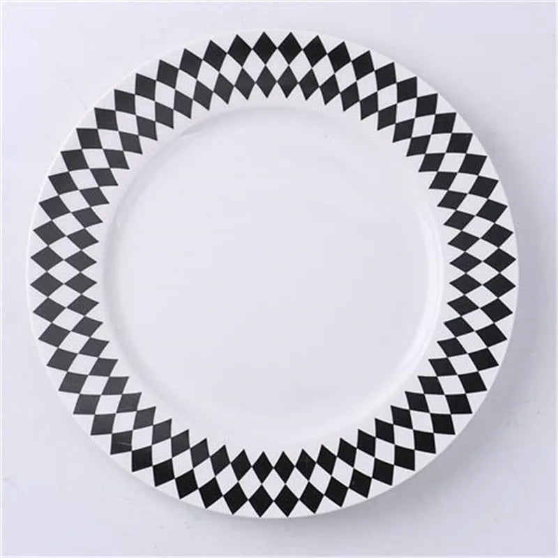 DecorBites™ Ceramic Dessert Plates Set - 8 Inch Scandinavian Style Breakfast Saucers