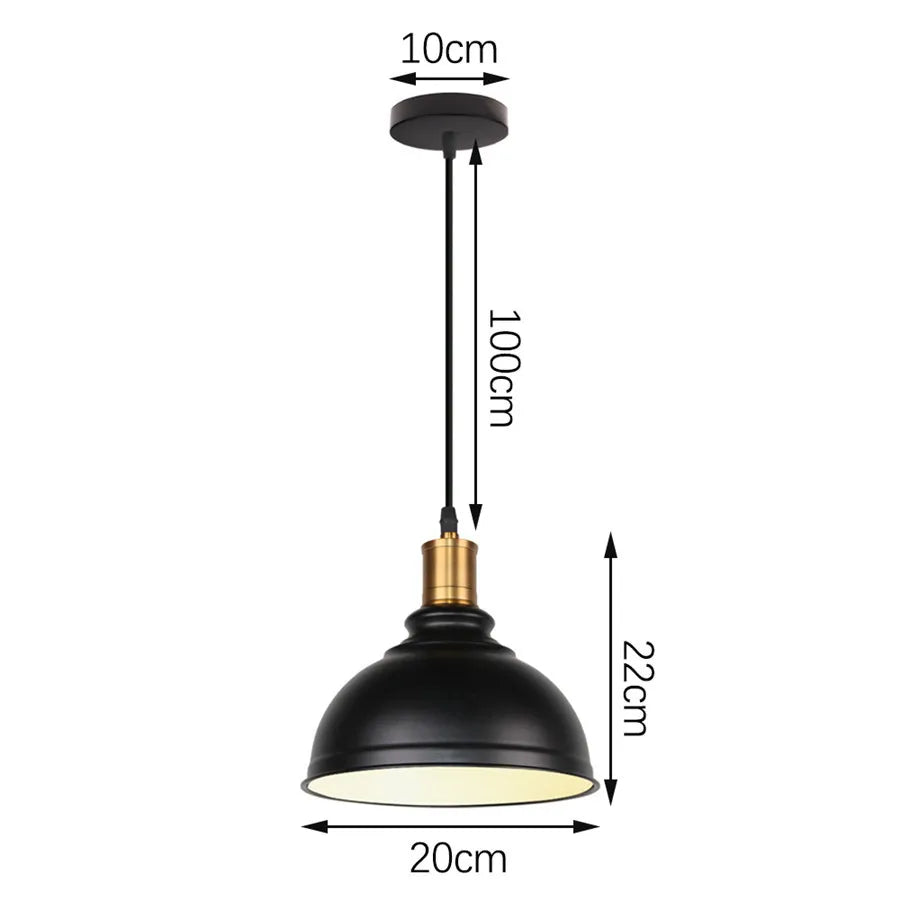 DecorBites™ Industrial Iron Pendant Lights for Home and Retail Spaces