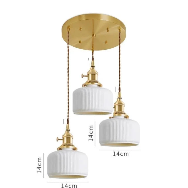 DecorBites™ Ceramic LED Pendant Light: Japanese Style, Nordic Design, Modern Living Room Hanging Lamp