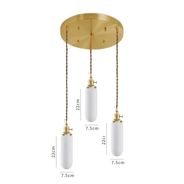 DecorBites™ Ceramic LED Pendant Lights | Copper Modern Hanglamp for Home Indoor Lighting