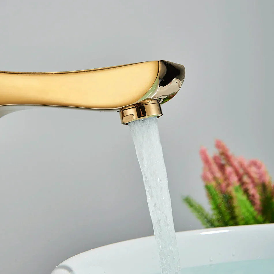 DecorBites™ Black Bronze Bathroom Basin Faucet, Single Lever Lavatory Sink Mixer Tap